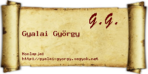 Gyalai György névjegykártya